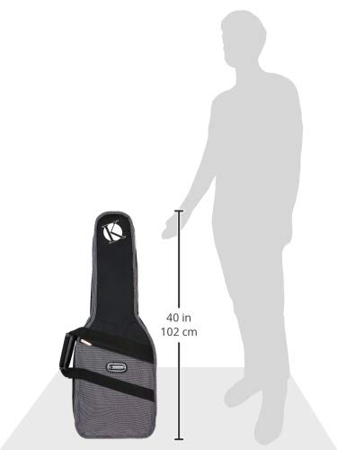 Housse pour Ukulélé Kinsman KDU16 nylon noir avec poche zippée - 3