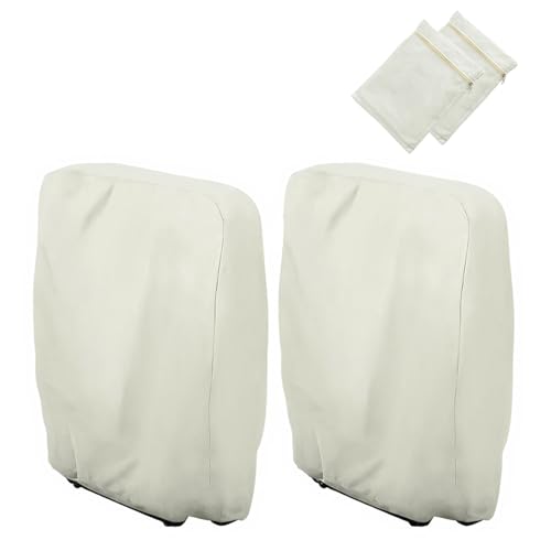 Outdoor Folding Chair Covers 2PCS, Uranshin Zero Gravity Chair Cover 28"W x 13"D x 43"H, Waterproof 210D Oxford Funiture Cover with Storage Bag, Patio Chair Cover for All weather (Brown) by Uranshin - Used condition - US$22.79