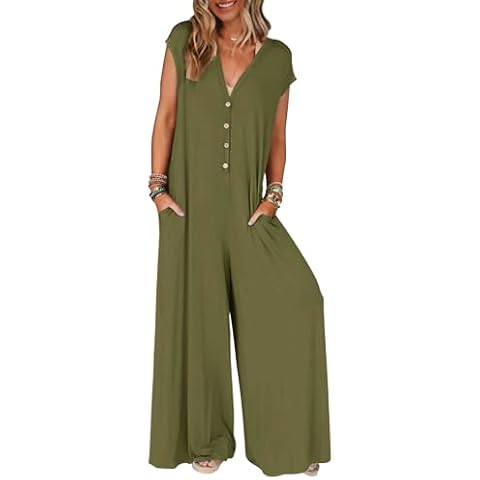 MEROKEETY Women's Casual Jumpsuit Cover