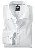 OLYMP Herrenhemd No 6 six, Super Slim, Urban Kent, Stretch Langarm, Teilungsnaht- Weiß, Gr. 40