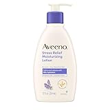 Aveeno Stress Relief Moisturizing Body Lotion with Lavender Scent, Natural Oatmeal to Calm & Relax, Non-Greasy Daily Stress Relief Lotion, 12 fl. oz