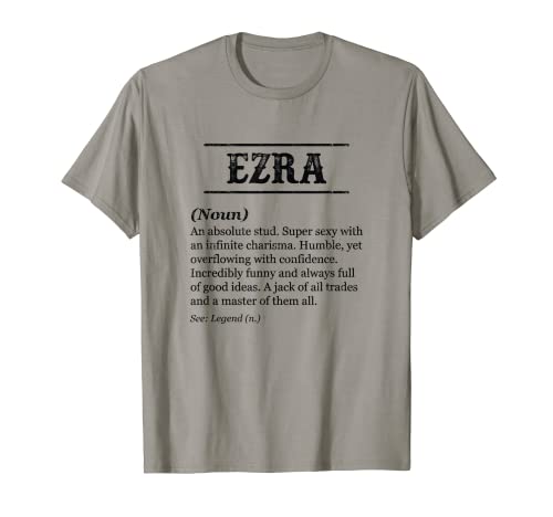 Mens EZRA - Funny Phrase with Name Definition | Customized Men's T-Shirt