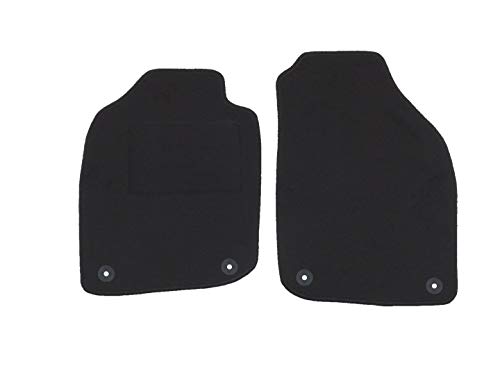 Tapis de Voiture Compatible avec Opel Tigra Twintop Type X04 (Construction 2004-2009), Hit Noir | 2 pcs. | Contour Marron | 4X Fermeture à clic