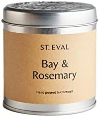 St. Eval Vintage Rose Scented Tin Candle - Wax - Refreshing Fragrance - A Delicate Rose Scent with Notes of Geranium, Violet and Amber - Made in Cornwall