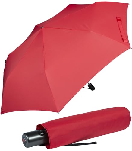 Knirps Taschenschirm Slim Duomatic Auf-Zu-Automatik UV Protection - coral