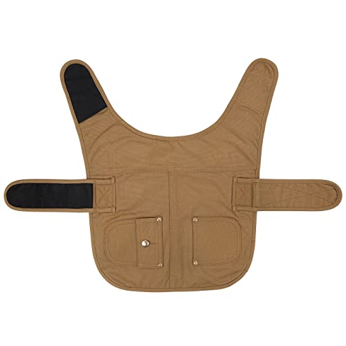 Hde Canvas Dog Vest Waterproof Jacket Cold Weather Coats For S-Xl Dogs Brown - L #TOP4