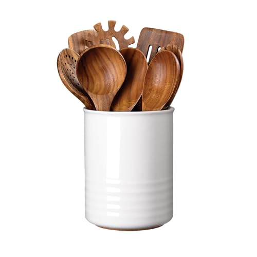 ABRUTY Utensil Holder, 6.7' Ceramic Kitchen Utensil Crock for Countertop Cooking, Modern Utensil...