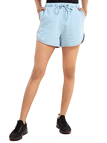 Image of NYKD Solid Cotton Shorts for Women with Pocket | Casual, Sports, Night Wear - NYK039
