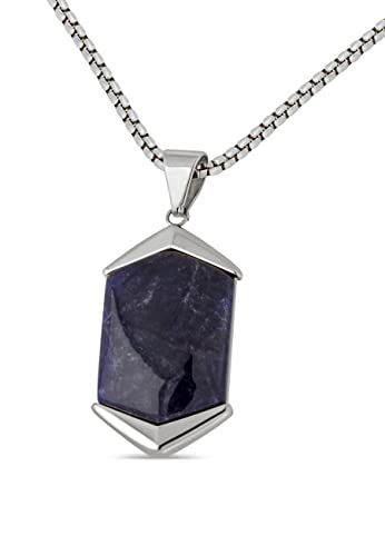 Pendentif Akitsune Abyssum en acier inoxydable durable avec chaîne de 70cm