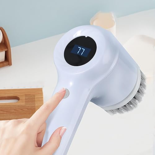 Electric Cleaning Brush | Bathroom Handheld Spin Scrubber,Cordless Spin Scrubber, Bathroom Cleaning Brush, Powerful Scrubber with Replaceable Brush Heads for Floor - Image 3