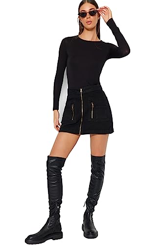 Jupe mini droite Trendyol pour femme une ligne sobre