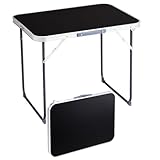 GODECOR 2.0 Ft Folding Portable Camping Table, RV Dining Tables for Inside, Outdoor Camping for 2 People, Tailgate, BBQ, Dining, Picnic, Beach, Garden, Party, Black