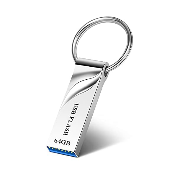 Fondrim USB Stick 64GB Wasserdicht Speicherstick USB-Flash-Laufwerk Robust USB-Stick Memory Stick mit Schlüsselbund…