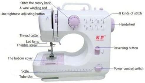Multifunction Electric Overlock Sewing Machine Household Sewing Tool 8 Stitches