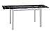 Suárez Bakery Mesa Cocina Cristal y Acero Color Negro Extensible Comedor, Estructura...