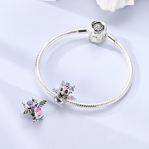 925 Sterling Silver Charms for Pandora Bracelet, Dangle Pendants & Bead Charms for Women's Bracelets & Necklaces DIY Jewelry, Capybara Dog Animal Charm - Little Flying Dragonnt by Vectoflux - Used condition - Image 4