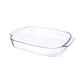 Rectangular Oblong Borosilicate Glass Baking Lasagna Brownie Dish Pan - Microwave Oven & Dishwasher...