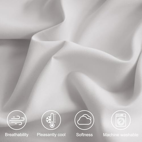 MCO 4 Piece King Size Sheets Set, Breathable & Cooling King Sheet Set-White | Hotel Luxury Bed Sheets for Women & Men, 16'' Deep Pockets, Non Pop Off, Ultra Soft and Wrinkle Free, Oeko-Tex Bed Sheet Set - image 2