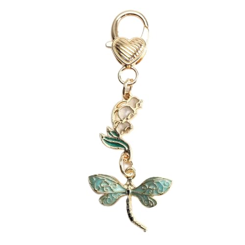 SHTALHST Dragonfly Keychain for Women Elegant Dragonfly Keycharm Chinese Style