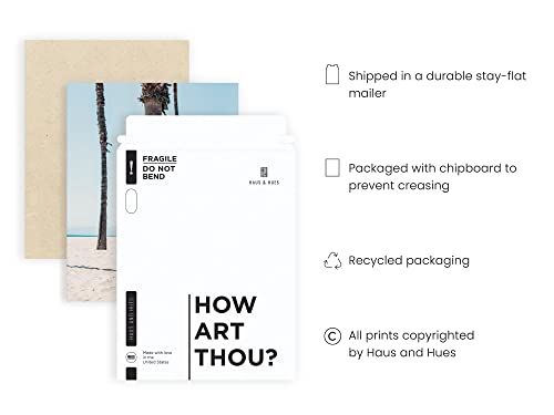 Haus And Hues Surf Art And Beach Pictures Wall Art - Palm Trees Poster California Wall Art | California Palm Trees Wall Art Surf Wall Art Beach Prints Wall Art Unframed 12" X 16" #TOP2