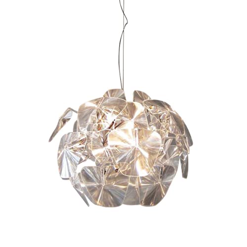 SSNCcNC Creativo Acrilico Lampada a sospensione nordico minimalista Moderno personalità sala da pranzo ufficio Lampada a sospensione cucina Camera da letto salotto D61 * H69CM