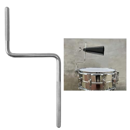 TUOREN Percussion Cowbell Mount Rod Z-Shaped Rod for Drum Set Percussion Accessories Cowbell Clamp Mounting Latin Percussion Mounting 3/8\" Rods
