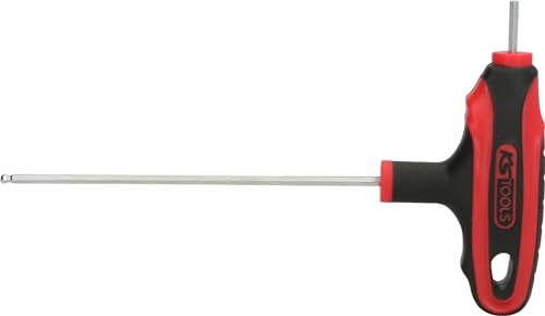 KS Tools 151.8131 ERGOTORQUEplus T-Griff-Innensechskant-Kugelkopf-Schlüssel, 2,5mm Einheitsgröße