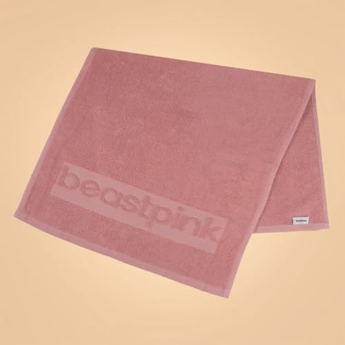 GymBeam Mini Fitnessstudio-Handtuch - Kompaktes Baumwollhandtuch für Home Gym, Gym Towel, Sports Towel, angenehm auf der Haut, schweißabsorbierend, modernes BeastPink Design, Pink