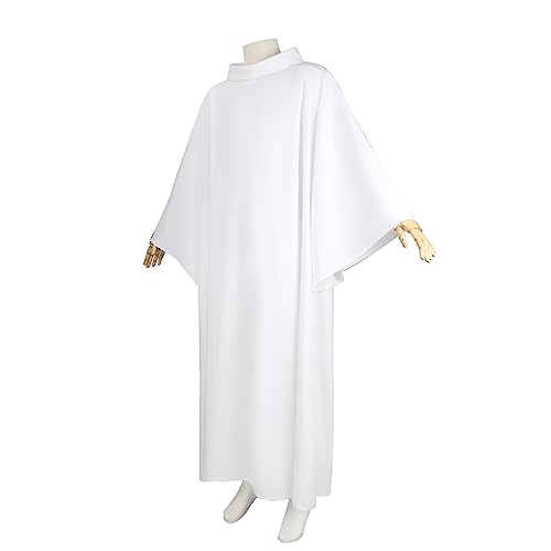 chigemianbaoba White Clergy ALB Priest Liturgical Church Worship Garment Cotton and Linen3