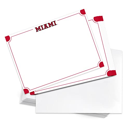Desert Cactus Miami University (OH) 10 Pack Notecards Stationery Cardstock RedHawks Includes Envelopes Memo Party Thank You (Notecard 4b)