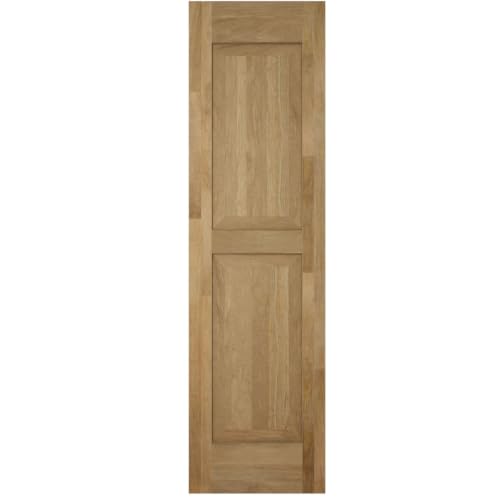 12"W x 38"H Americraft Two Equal Flat Panel Exterior Real Wood Shutters (Per Pair), Unfinished by Ekena Millwork - Used condition - Image 6