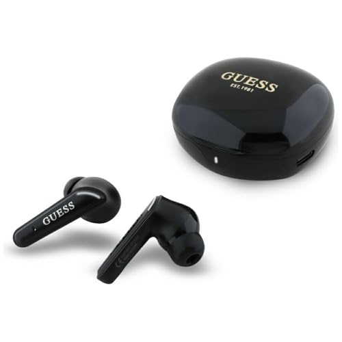 Casque TWS CG Mobile Guess Flat Classic Logo Electroplated (Noir)