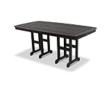 Trex Outdoor Furniture Yacht Club Dining Table, Charcoal Black