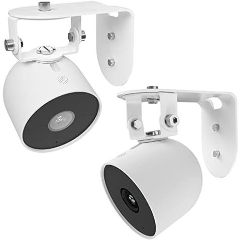 Zwolf Metal Wall Mount Compatible with Google Nest Cam Outdoor Battery 2nd Generation, Anti-Drop, Provide Better Viewing Angles (Pack of 2) Cover