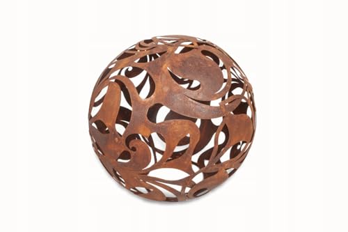 Kapaga - Gartenkugeln Rost - Kugeln für Außen - Deko Garten Vintage - Deko Garten für Kerzen - Garten Deko Kugeln für Draußen - Kugel Außen - (Rost, 35 cm)