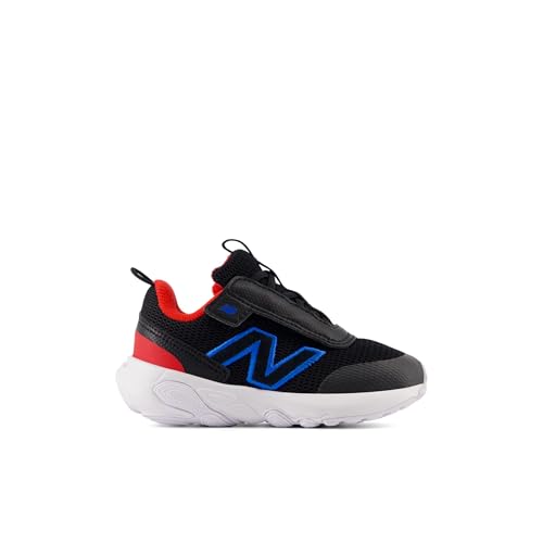 New Balance Baby New-b 1440 V1 Hook & Loop Running Shoe, Bla