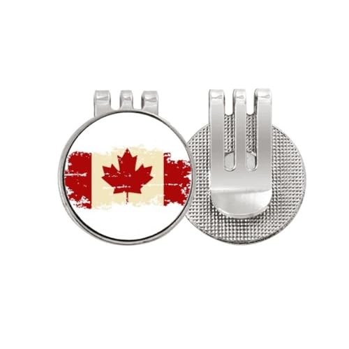 Marqueur de balle de golf aimanté feuille d'érable pince de chapeau golf Canada en émail