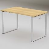 山善(YAMAZEN) パソコンデスク PC オフィス 会議用テーブル 机 ワークデスク ユニットデスク 耐荷重100kg 幅120×奥行70×高さ71cm 組立品 ウッドナチュラル/マットホワイト FUD-T1270(WN/MWH)