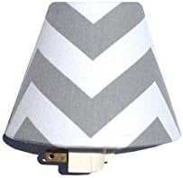 Gray and White Chevron Night Light