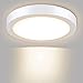 Depuley 6W Plafonnier LED Rond Ultra Plate Lampes de Plafond, 480LM Blanc Naturel Chaud 3000K, Ø12*3.8cm Luminaire Intérieur Parfait pour Chambre, Cuisine, Entreé [Classe énergétique A+]