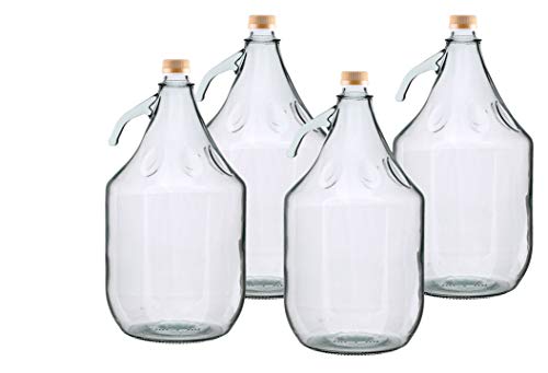 SET 16tlg FLASCHE GÄRBALLON + STOPFEN + GÄRRÖHRCHEN + SCHRAUBVERSCHLUSS 5L BDG5Z