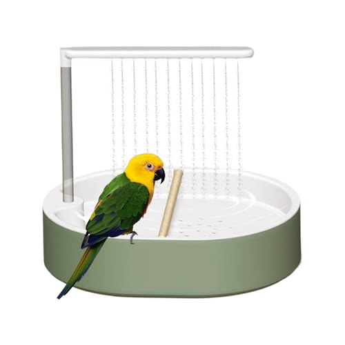 Baignoir e Automatique pour Perroquets | Fontaine Douche pour Oiseaux en Cage | 26 Jets d'eau | Grande Capacité | Baignoir e À Circulation d'eau pour Calopsittes, Perruches Ondulées Et Inséparables.