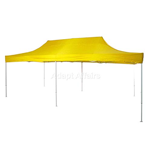 Image of Invezo Outdoor Gazebo Canopy Tent 10 x 20 feet (Yellow, Premium (47 KGS))