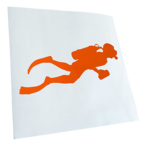 Kiwistar - Autocollant - Voiture-Plongeur Le Snorkeling - Orange - G10 - pour Voitures, vélos, véhicules, Motos, cyclomoteurs, Tuning, vitres arrière