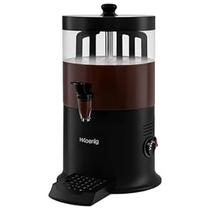 H.Koenig SHK900 Heißgetränke-Dispenser aus Edelstahl, 1200 W, 6-Liter abnehmbarer Tank, einstellbarer Thermostat, Warmhaltefunktion, Tropfstopp, spülmaschinengeeignet