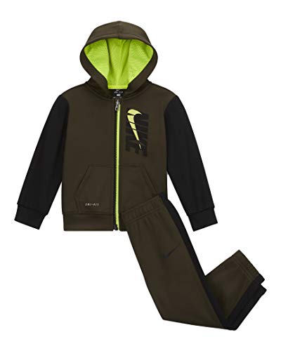 Nike Infant Boys' Therma-Fit Full-Zip Hoodie And Pant Set Cargo Khaki 18 Months #TOP2