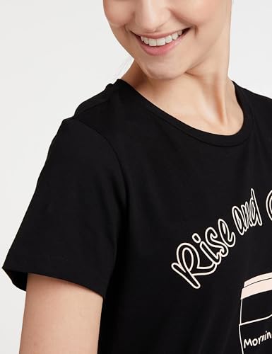 Image of Amazon Brand - Symbol Women Cotton Stretch Regular Fit Round Neck Half Sleeve T-Shirt (Available in Plus Sizes)