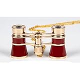 Yubbuio オペラグラス 3倍 軽量 コンパクト 観劇用 双眼鏡 コンサート ミュージカル 舞台観賞 レトロデザイン 金属製 (チェーンスタイル,A)