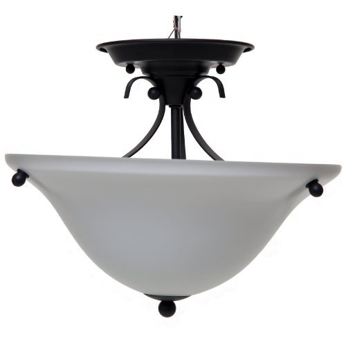 Boston Harbor F3-2Sf-3L 7208713 Dimmable Ceiling Light Fixture, (2) 60/13 W Medium A19/Cfl Lamp, Matte #TOP5