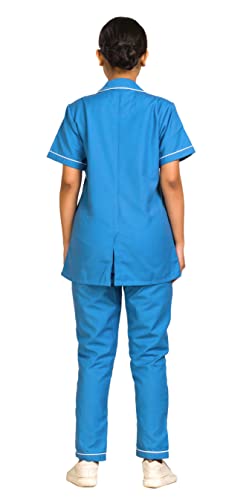 Image of Unisex Nurse Uniform With Normal Length Half Sleeves Top With 2 Pockets Regular Fit Pant Two Side Pockets - Ideals for Hospital Staff /Clinics /Nanny Uniforms |